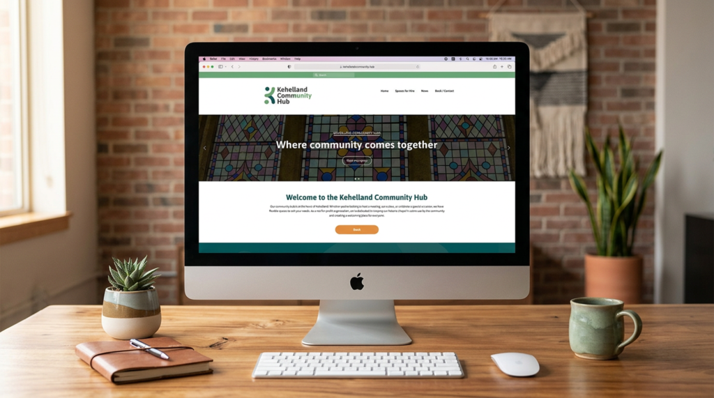 Kehelland Community Hub Website Visual and branding designed by Zephyr